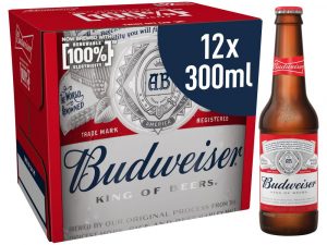 Budweiser Lager - 12 x 300ml Bottles